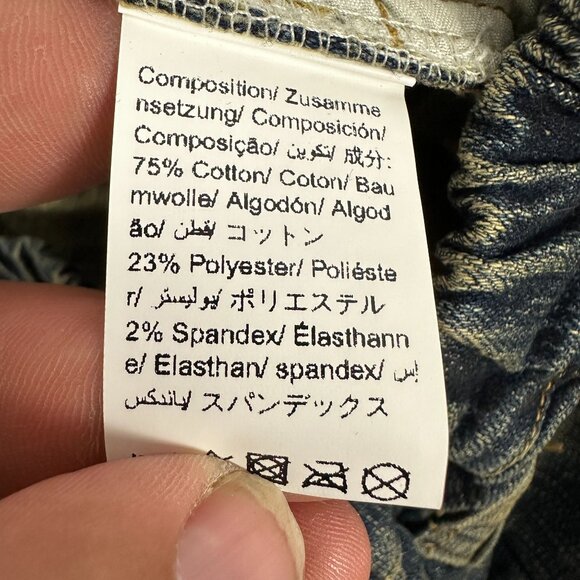 Childrens Denim Shorts Elastic Waist Distressed Look Size 150 US Size 12 - Picture 5 of 6